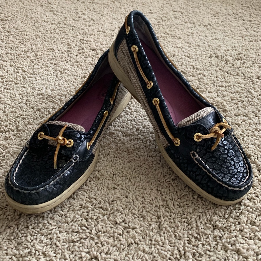 Sperry Angelfish Black Women’s Shoes size 9.5